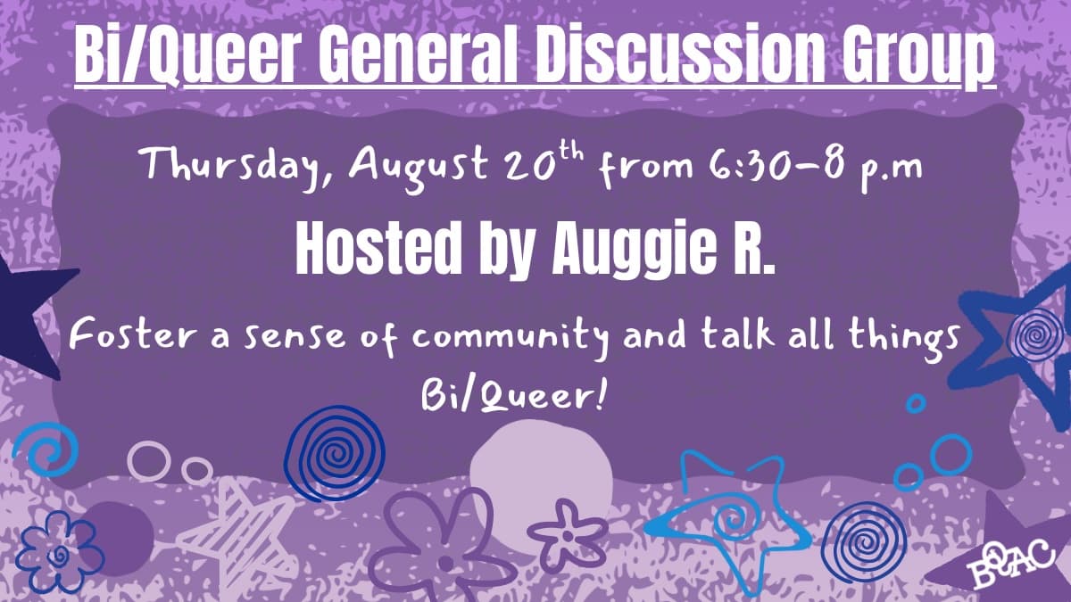 Flyer for Bi Discussion Group